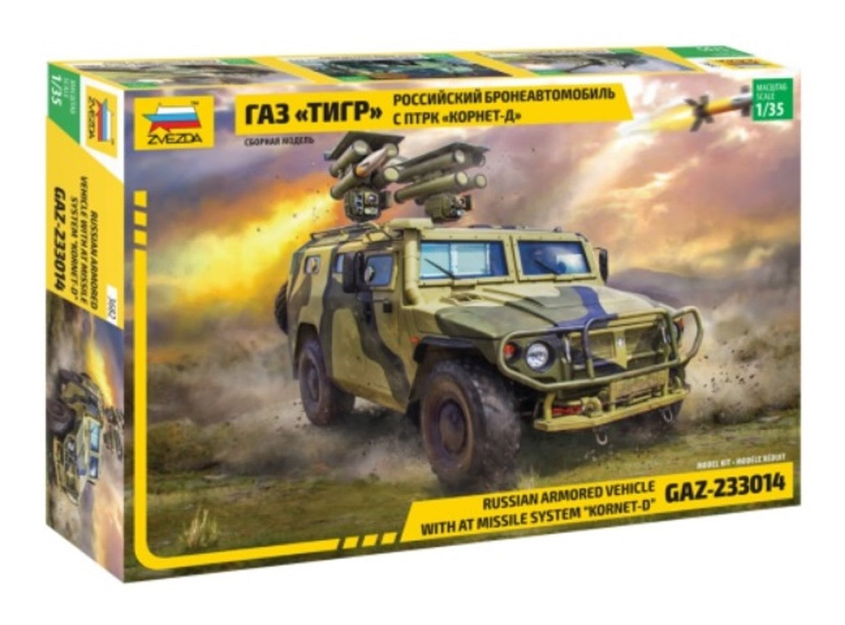 ZVEZDA 1/35 RUSSION GAZ233014 ARMORED VEHICLE W/AT MISSILE SYSTEM - ZVE3682