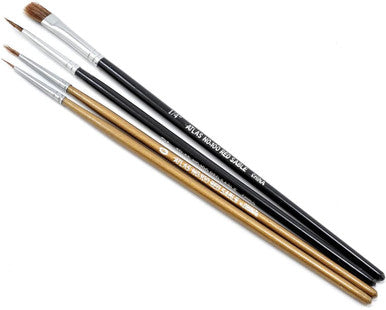 Atlas Brush Company 1004PS Camel/Sable Round/Flat (4) - ABC1004PS