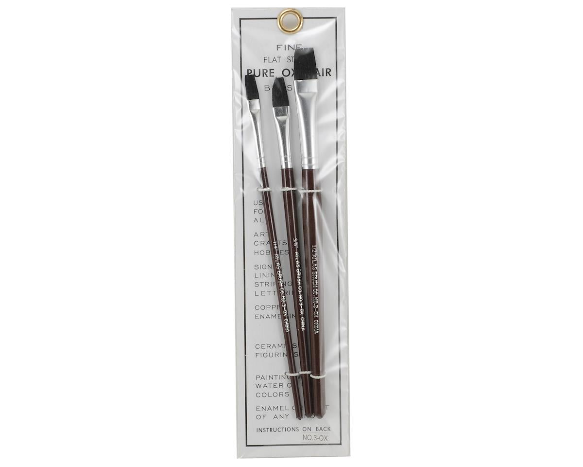 Atlas Brush Company Atlas Brush 3-OX Flat Ox Hair Set 3pc - ABC3OX