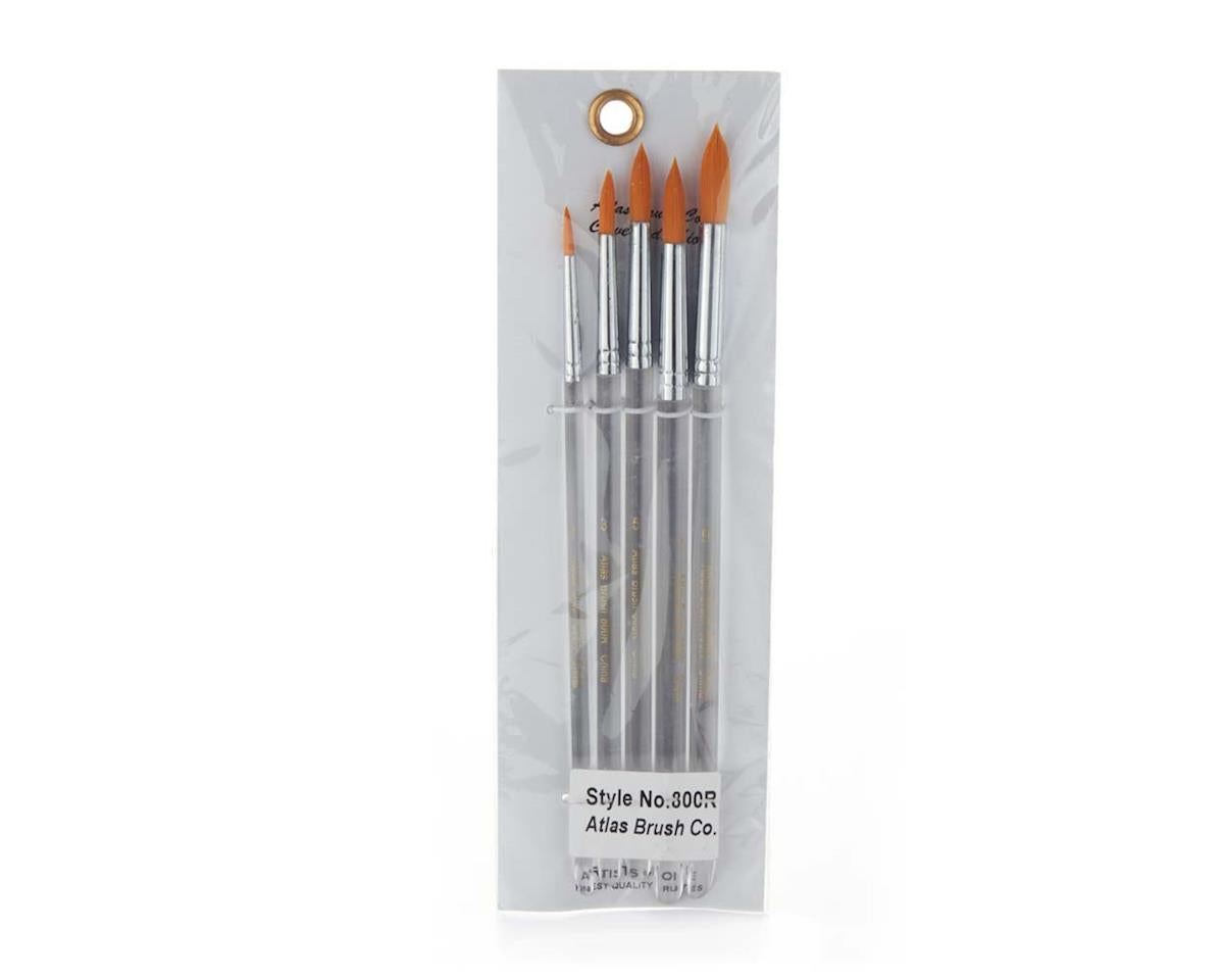 Atlas Brush Company 5-PC PRO GOLDEN TAKLON ROUND - ABC800R