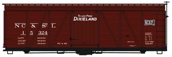 Accurail HO 36' Fowler Wood Boxcar, NCSTL - ACU1182