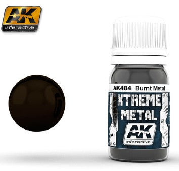 AK Interactive Xtreme Metal Burnt Metal Metallic Paint 30ml Bottle - AKI484