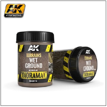 AK Interactive Diorama Series: Terrains Wet Ground Texture Acrylic 250ml Bottle - AKI8016
