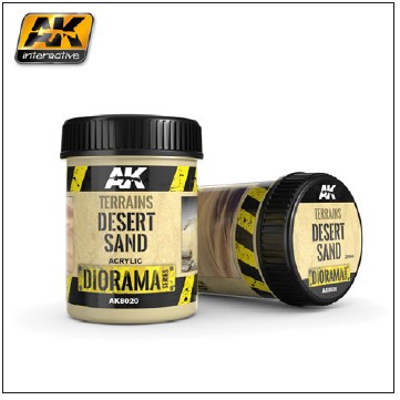 AK Interactive Diorama Series: Terrains Desert Sand Texture Acrylic 250ml Bottle - AKI8020