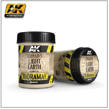 AK Interactive Diorama Series: Terrains Light Earth Texture Acrylic 250ml Bottle - AKI8021