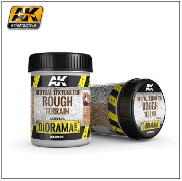 AK Interactive Diorama Series: Neutral Texture for Rough Terrain Acrylic 250ml Bottle - AKI8025