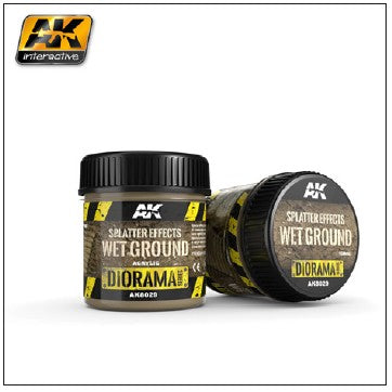 AK Interactive Diorama Series: Splatter Effects Wet Ground Acrylic 100ml Bottle - AKI8029