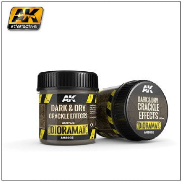 AK Interactive Diorama Series: Dark & Dry Crackle Effects Acrylic 100ml Bottle - AKI8032