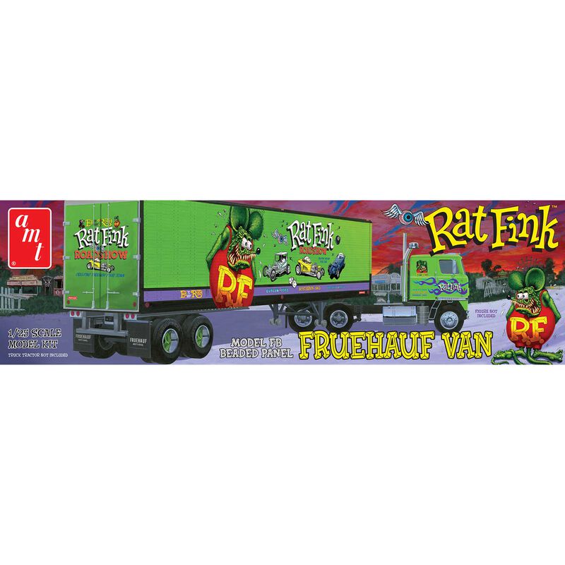 AMT Fruehauf Beaded Van Trailer Hauler - Rat Fink 1:25 - AMT1292