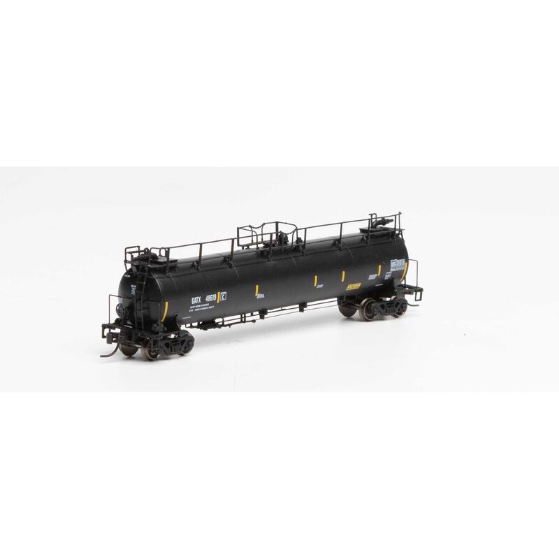 Athearn N TankTrain Intermediate,GATX/Yellow Stripe #48619 - ATH15056