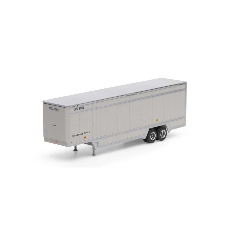 Athearn HO 40' Drop Sill Parcel Trailer,UPS/No Logo #87970 - ATH29451