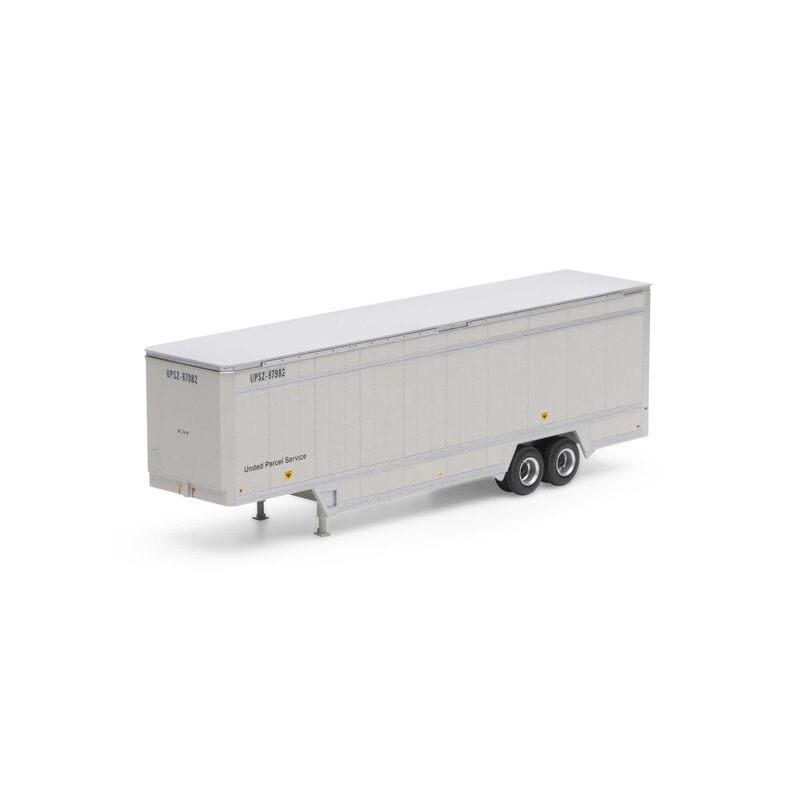 Athearn HO 40' Drop Sill Parcel Trailer,UPS/No Logo #87982 - ATH29452