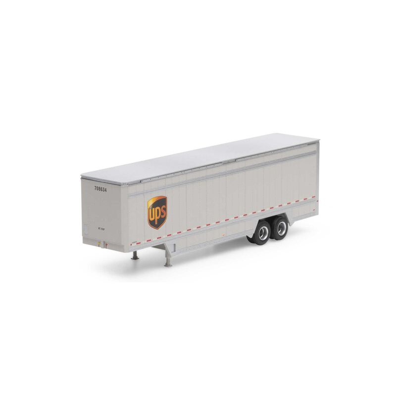 Athearn HO 40' Drop Sill Parcel Trailer, UPS/Logo #708634 - ATH29454