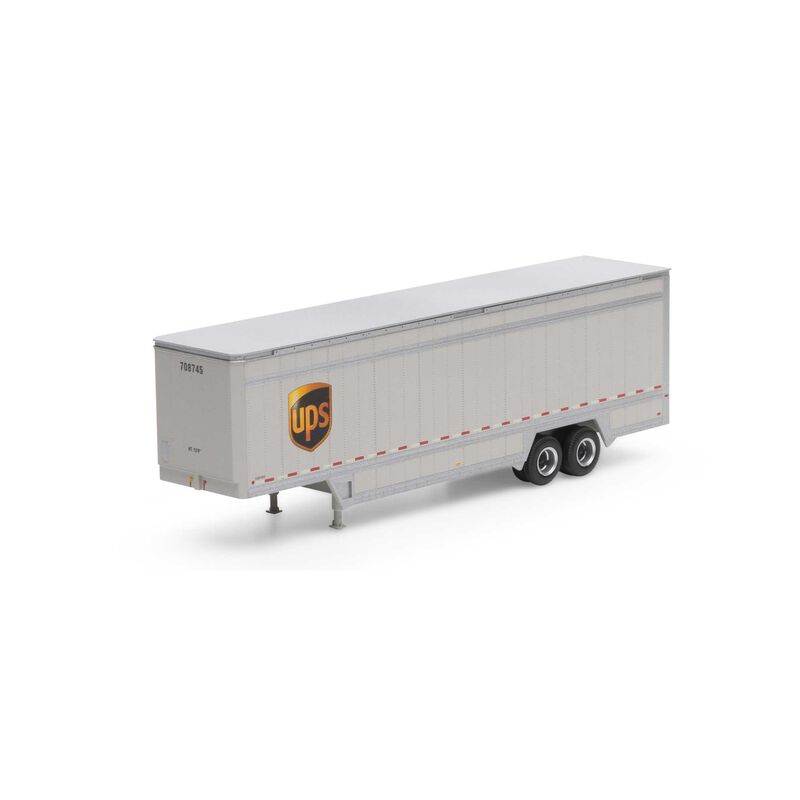 Athearn HO 40' Drop Sill Parcel Trailer, UPS/Logo #708745 - ATH29455