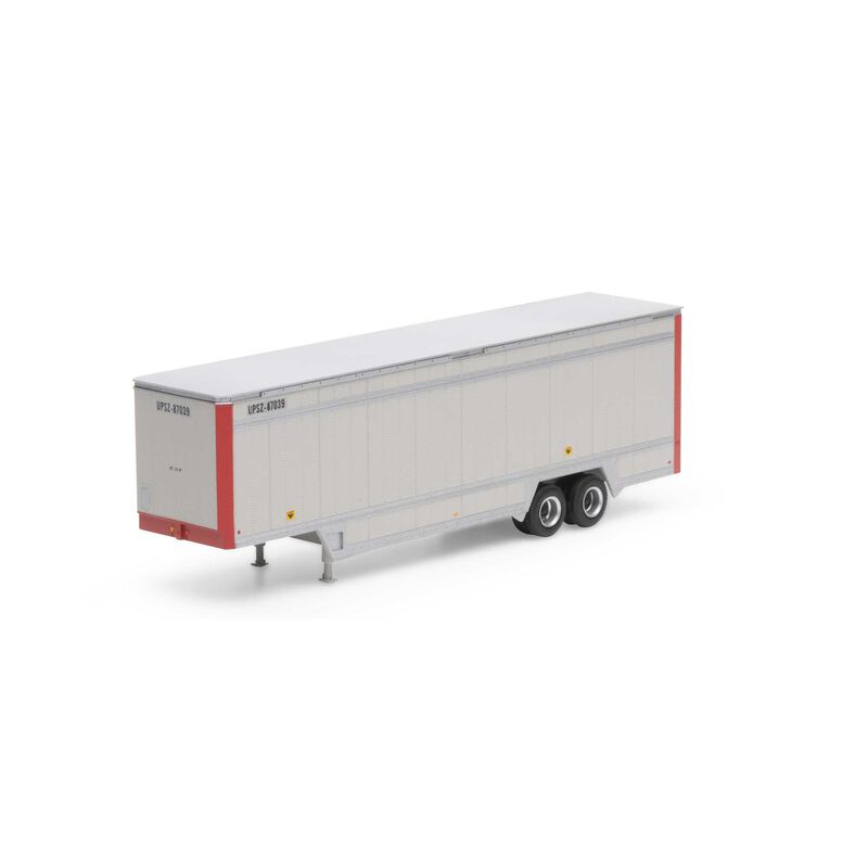 Athearn HO 40' Drop Sill Parcel Trailer,UPS/Red Ends#87039 - ATH29459