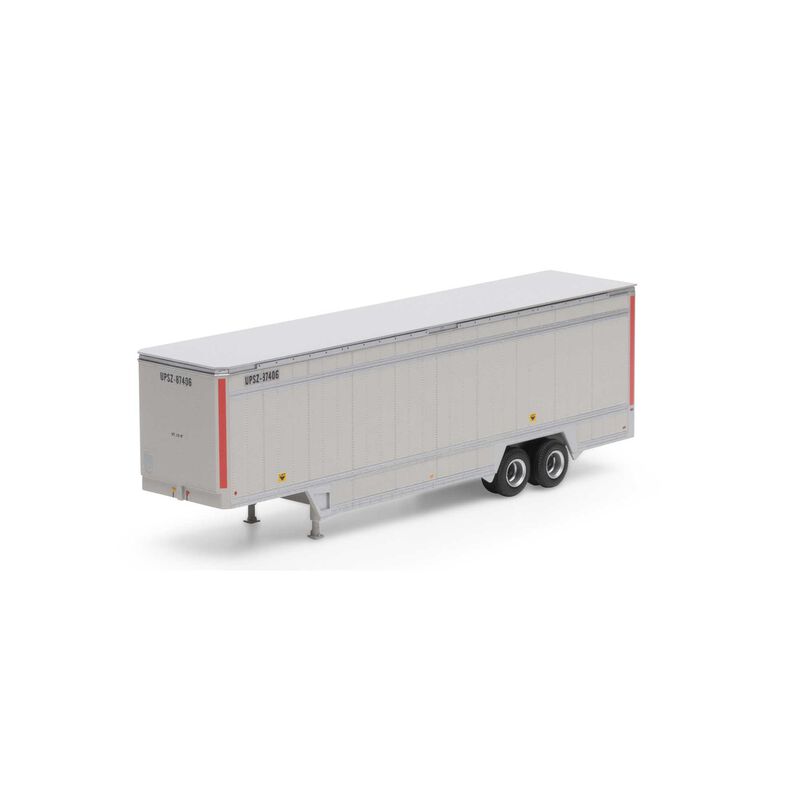 Athearn HO RTR 40' Drop Sill Parcel Trailer,UPS/Red #87406 - ATH29464
