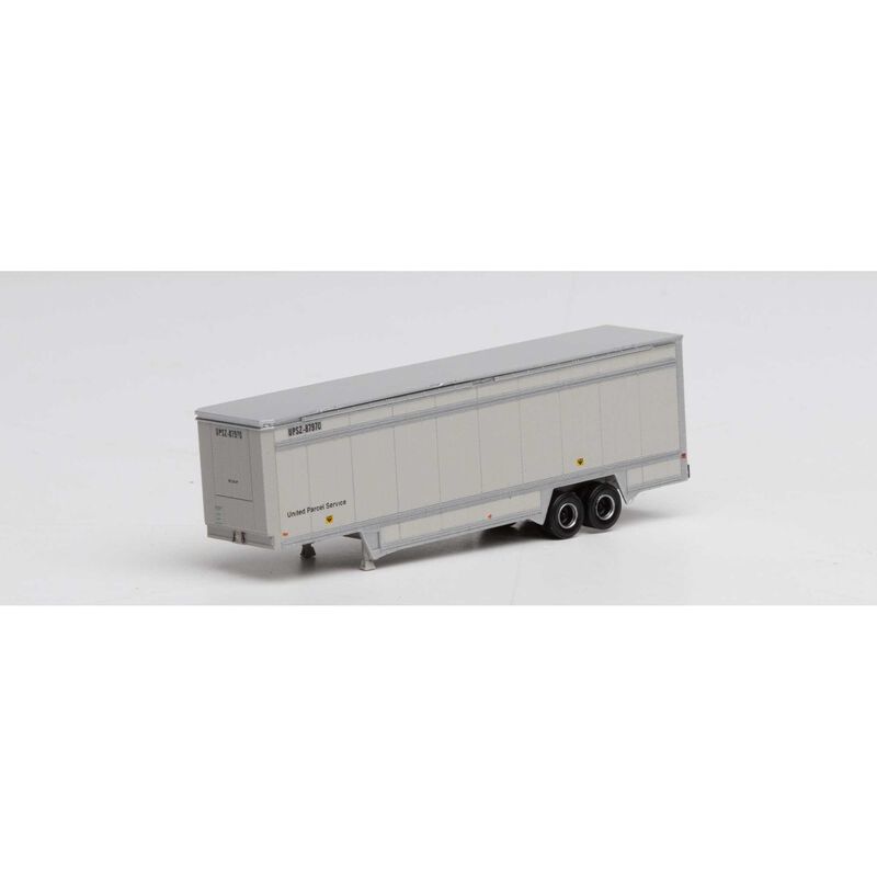 Athearn N 40' Drop Sill Parcel Trailer, UPS/No Logo #87970 - ATH30110