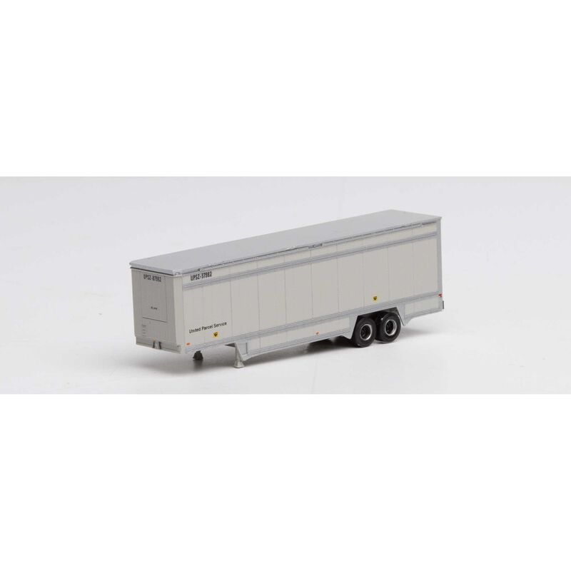 Athearn N 40' Drop Sill Parcel Trailer, UPS/No Logo #87982 - ATH30111