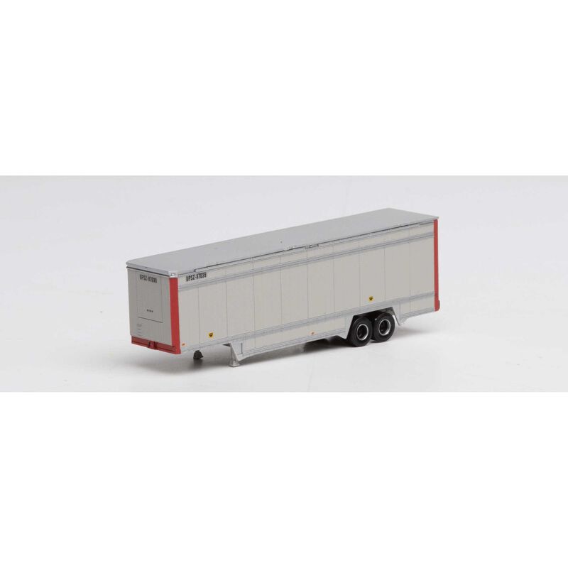 Athearn N 40' Drop Sill Parcel Trailer,UPS/Red Ends #87039 - ATH30118