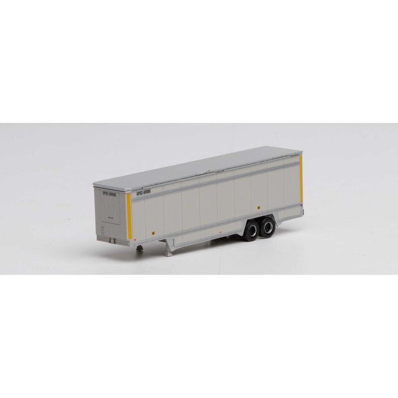 Athearn N 40' Drop Sill Parcel Trailer, UPS/Yellow #80888 - ATH30121