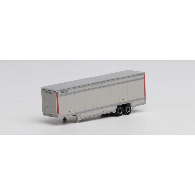 Athearn N 40' Drop Sill Parcel Trailer,UPS/RedStrip #87363 - ATH30122