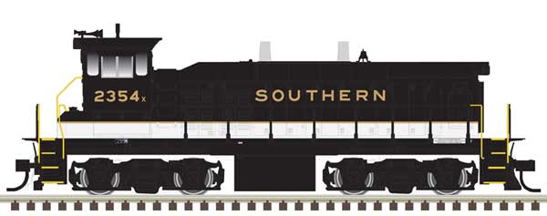 Atlas EMD MP15DC - Standard DC - Master(R) Silver -- Southern Railway 2378 (black, aluminum, gold) - ATL10003859