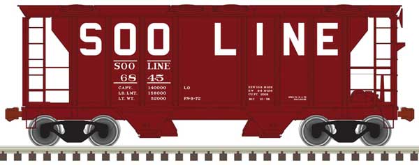 Atlas HO Trainman PS-2 Covered Hopper, SOO #6845 - ATL20005048
