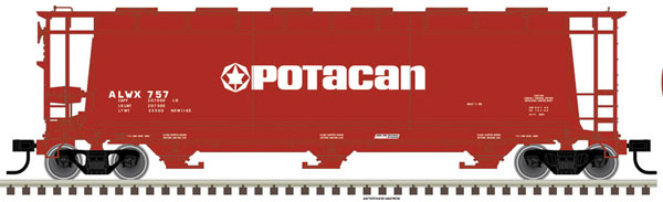 Atlas HO ACF 3-Bay Cylindrical Hopper, Potacan #743 - ATL20005768