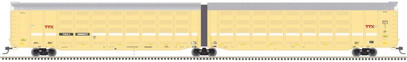 Atlas Articulated Auto Carrier - Ready to Run - Master(R) -- Trailer-Train TOAX #880245 (yellow, silver, black, white; Faded-Red Logo) - ATL20005834