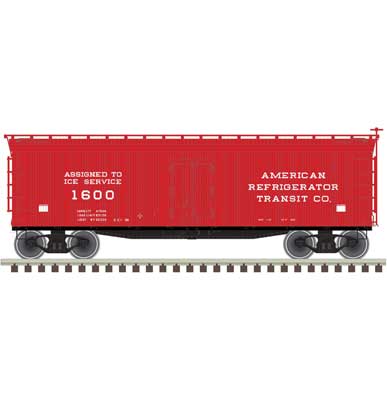 Atlas 40' Wood Reefer - Ready to Run - Master(R) -- American Refrigerator Transit 1600 (red, black, Ice Service) - ATL20005842
