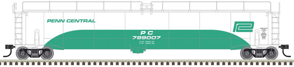 Atlas ACF 33,000 Gallon Tank Car - Ready to Run - Master(R) -- Penn Central #799001 (Jade Green, white) - ATL20005967