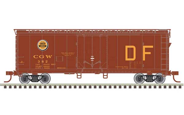 Atlas 40' Plug-Door Boxcar - Ready to Run -- Chicago Great Western 383 (Boxcar Red, orange) - ATL20006140