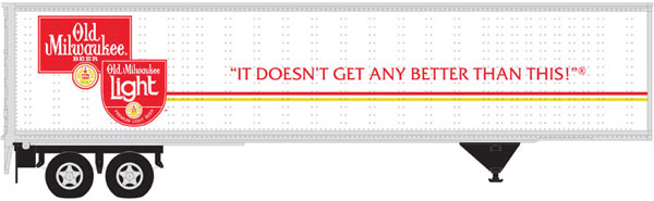 45' Pines Trailer - Assembled -- Old Milwaukee (white, red, gold)