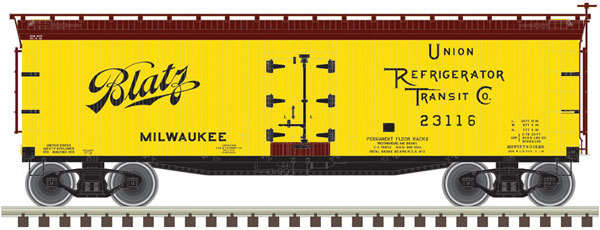Atlas ATL20006319 40' Wood Reefer - Ready to Run -- Blatz 23116 (yellow, black) - ATL20006319