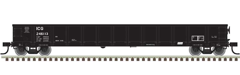 Atlas Evans 52' Gondola - Ready to Run -- Illinois Central Gulf 246143 (black) - ATL20006861