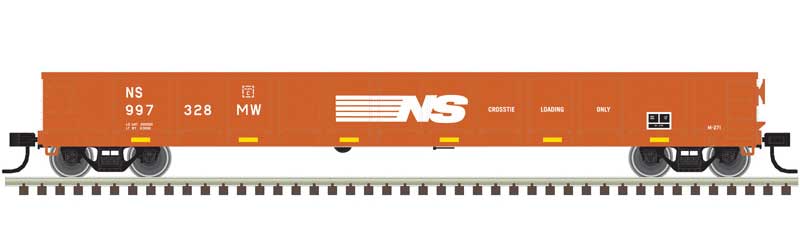 Atlas Evans 52' Gondola - Ready to Run -- Norfolk Southern 997281 (orange) - ATL20006874