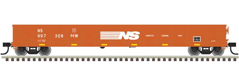 Atlas Evans 52' Gondola - Ready to Run -- Norfolk Southern 997328 (orange) - ATL20006876