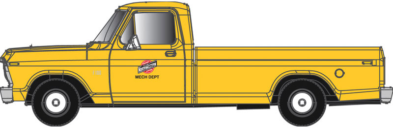Atlas HO Ford F-100 PickupT Chicago&NorthWestrn (Yellow) - ATL30000126