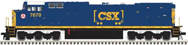 Atlas GE Dash 8-40CW CSX-Style Cab and Body - LokSound and DCC - Master(R) Gold -- CSX 7670 (blue, yellow, Boxcar Logo, Monon Heritage Decal) - ATL40004219