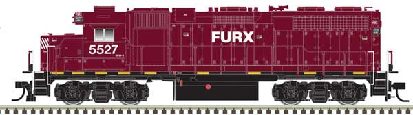 Atlas N GP38 Low Nose w/Dynamic Brakes - LokSound & DCC - Master(R) Gold -- First Union Rail Leasing FURX #5527 (maroon, black, Ditch Lights)