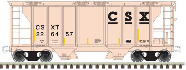 Atlas N Trainman PS-2 Covered Hopper, CSX #226457 - ATL50004174