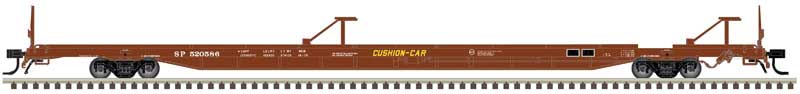 Atlas N ACF 89' 4" Intermodal Flatcar - Ready to Run - Master(R) -- Southern Pacific 520578 (Boxcar Red, yellow Cushion Car Markings) - ATL50004436