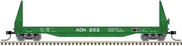 Atlas N 50' Sieco Pulpwood Flat Car, AD&N #206 - ATL50004860