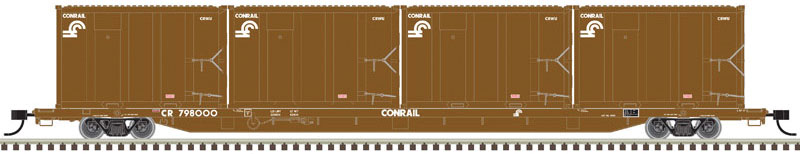 Atlas N 85' Trash Flat Car Conrail 798000 (Brown/White) - ATL50005412