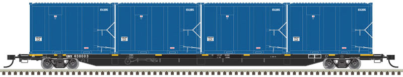 Atlas N 85' Trash Flat Car w/MSW GIMX 638126 (Blck/Whte) - ATL50005421