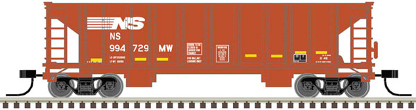 Atlas 41' Ballast Hopper - Ready to Run - Master(R) -- Norfolk Southern 994799 (orange, white) - ATL50005485