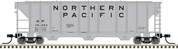 Atlas PS-2 4427 3-Bay Covered Hopper - Ready to Run - Master(R) -- Northern Pacific 76217 (gray, black) - ATL50005548