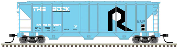 Atlas PS-2 4427 3-Bay Covered Hopper - Ready to Run - Master(R) -- Rock Island #513090 (blue, black, white) - ATL50005552