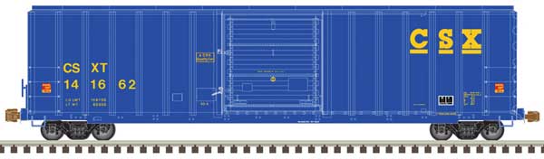 Atlas FMC 5077 Single-Door Boxcar - Ready to Run -- CSX 141662 (blue, yellow) - ATL50005583