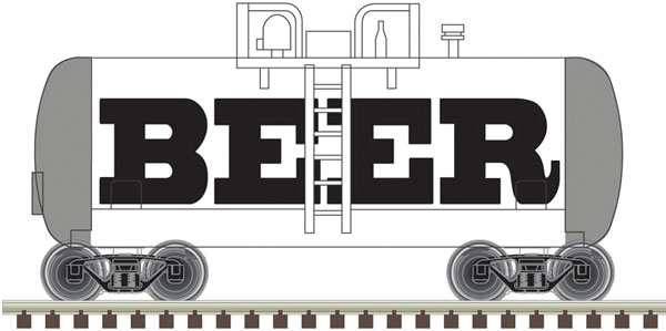 Atlas Beer Can Tank Car - Ready to Run -- Beer 1934 (white, black) - ATL50005629